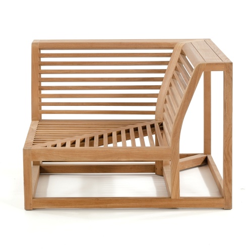 12800 maya teak corner frame side view on white background