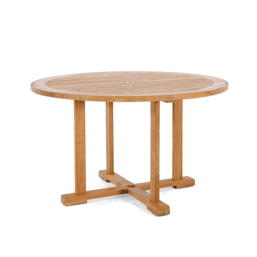 15047 4ft Round Dining Table side view on white background