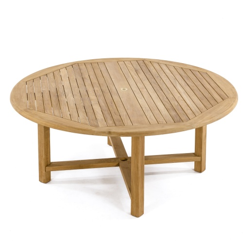 15348 Buckingham Teak Table side view on white background