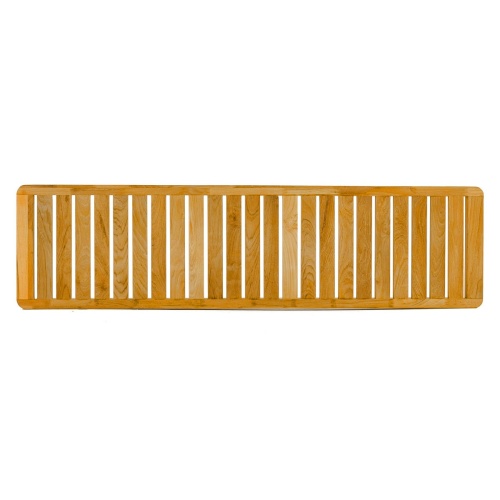 18110 teak planter bench seat panel top view on white background