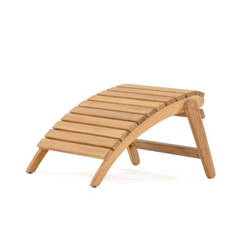18607 adirondack teak footrest angled on white background