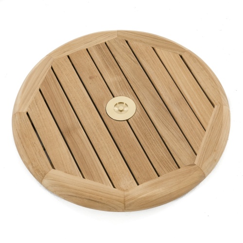  18700 teak lazy susan on white background
