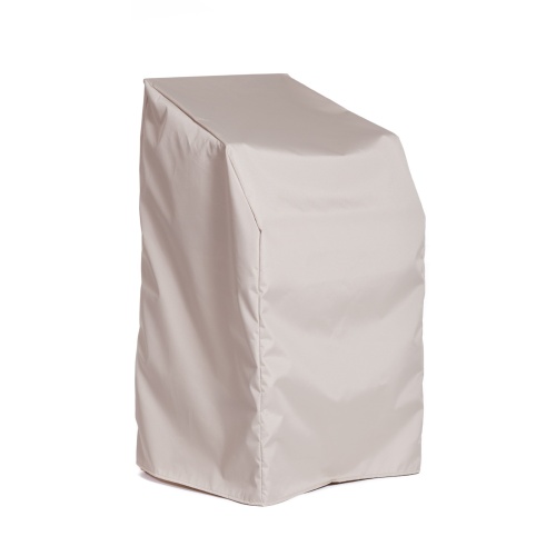 61812 Somerset Side Barstool Cover for 11812 Somerset Teak Barstool side angled view on white background