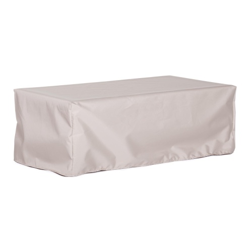 63940BB Veranda 4 foot Backless Bench Cover for 13940BB Veranda Teak 4 foot Backless Bench side angled view on white background