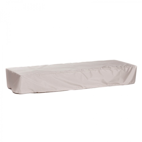 66512FL Somerset Chaise Lounger Cover for 16512 Somerset Teak Chaise Lounger side angled view on white background 