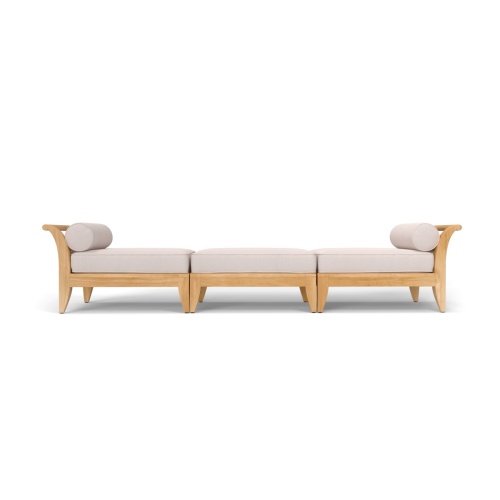 70103 Aman Dais 3 pc Daybed Set of 2 Aman Dais End Sectionals and Ottoman in back view on white background 