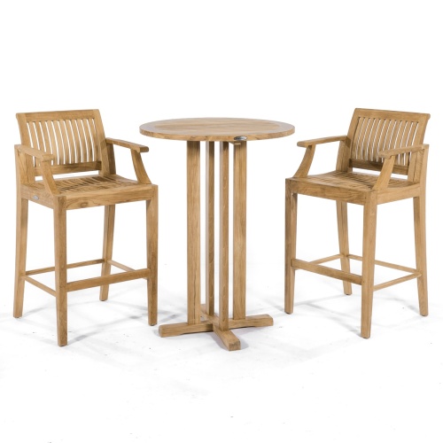 70505 Laguna 3 piece round Bar Set on white background