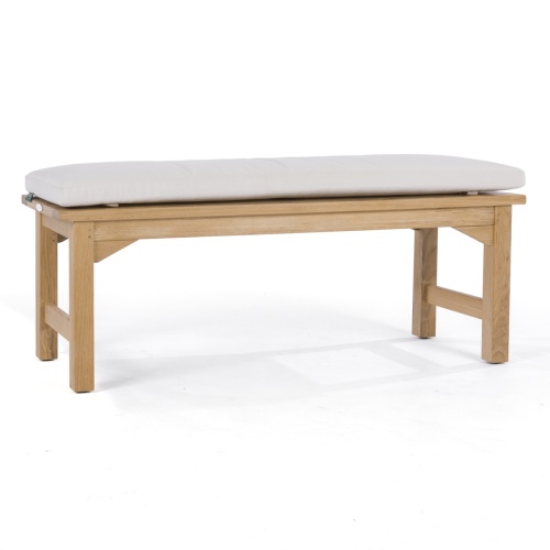71041MTO canvas color 4 foot Backless Bench Cushion on white background