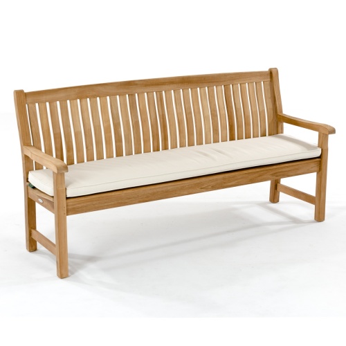 71061MTO canvas color cushion on a 5 foot Veranda Bench on white background