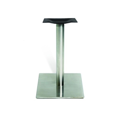 FSS21SH Stainless Steel 28 inch Bar Table Base side view on white background 