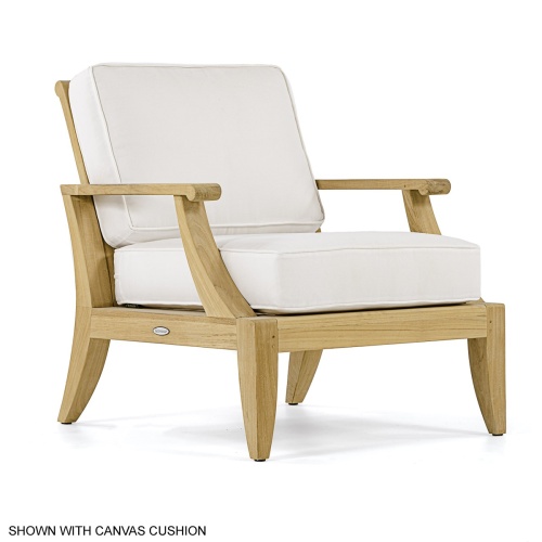 12152DP Laguna Teak Lounge Chair in right side angled on white background