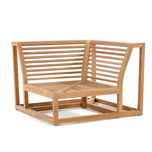 12800 maya teak corner frame front view on white background
