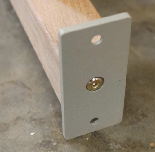 40010 Bench Anchor Bracket on bottom leg of bench