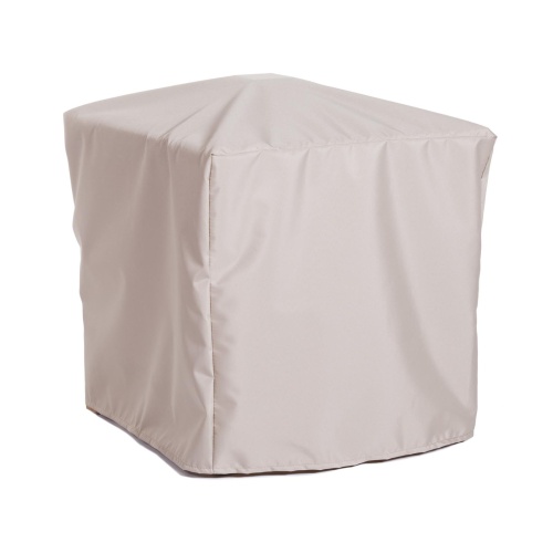 68165 Palazzo I Receptacle Cover for 18165 Palazzo I teak Receptacle angled side view on white background 