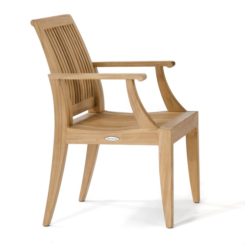 12810 Laguna Teak Dining Armchair  facing right on white background