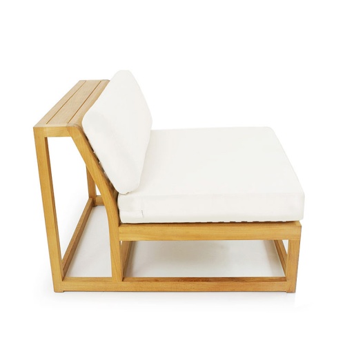 11800RFDP Maya Slipper Chair with cushions angled side view on white background
