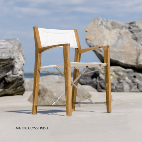 12915F Odyssey Director Chair in marine gloss finish left side profile on white background