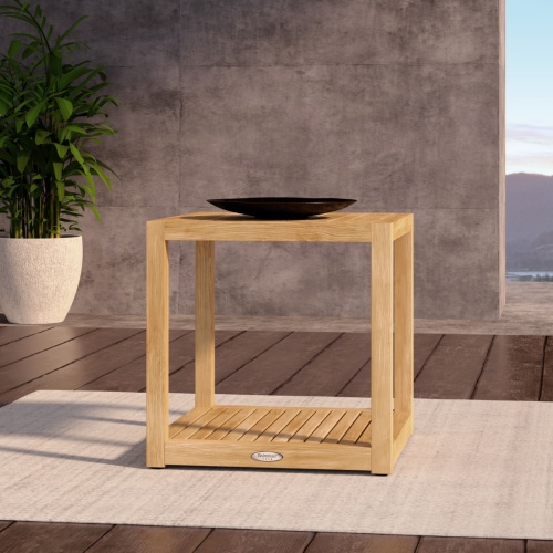 14800 Maya Teak Side Table AR QR Code on a white background
