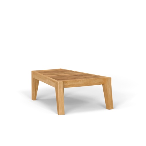 14918 Kafelonia Teak End Table showing 3 with 70373  Kafelonia 9 pc Sofa Sectional Set in  aerial view on tiled floor   