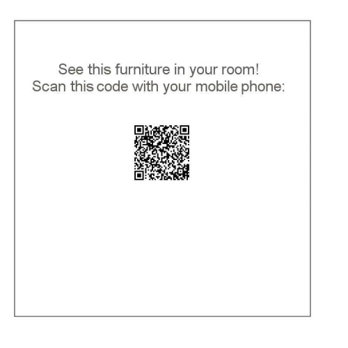 18652 Laguna teak Ottoman AR QR Code on white background