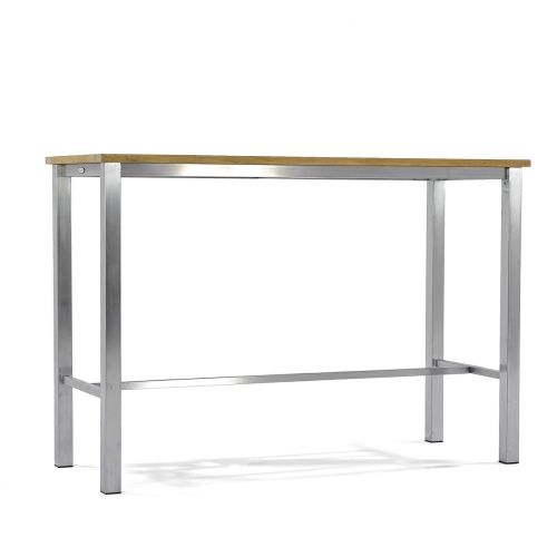 25314 Vogue 5 foot Bar Table low side angle view on white background
