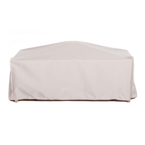 68203 Somerset Storage Box Cover for 18203 Somerset teak Storage Box side view on white background