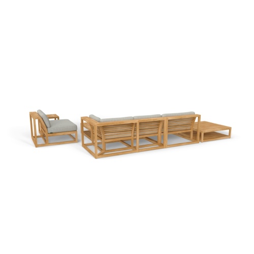 70231 Maya Deep Seating 6 piece teak Lounge Set AR QR Code on white background