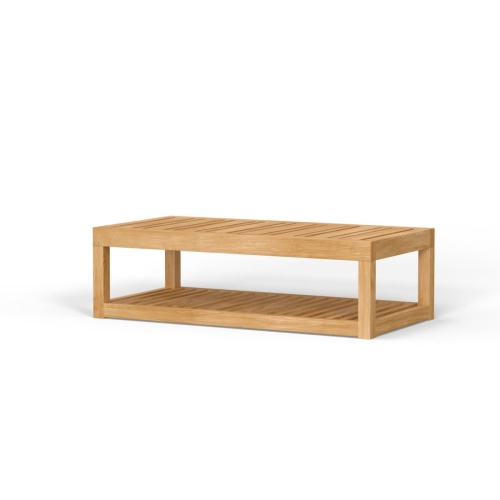 70658 maya teak chaise sectional with cushion side view on white background