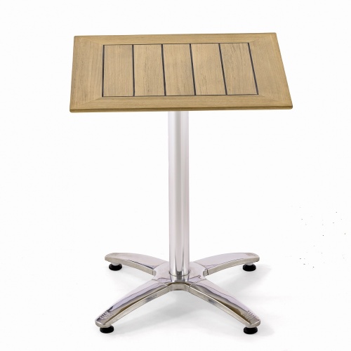square teak bistro table