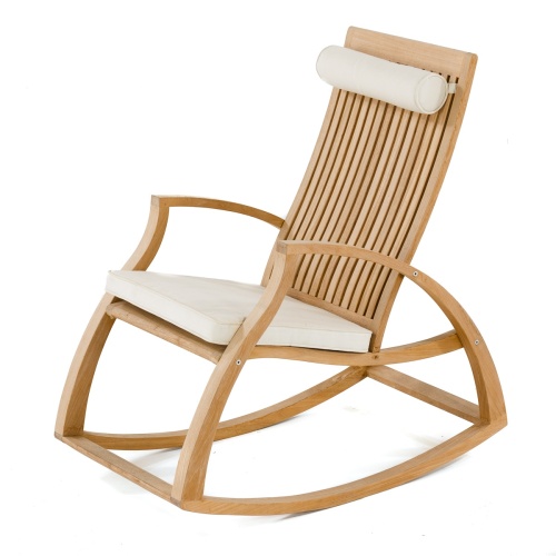 70776 aria rocker right angled in bedroom on tiled white floor next to white floor lamp wall art against white wall