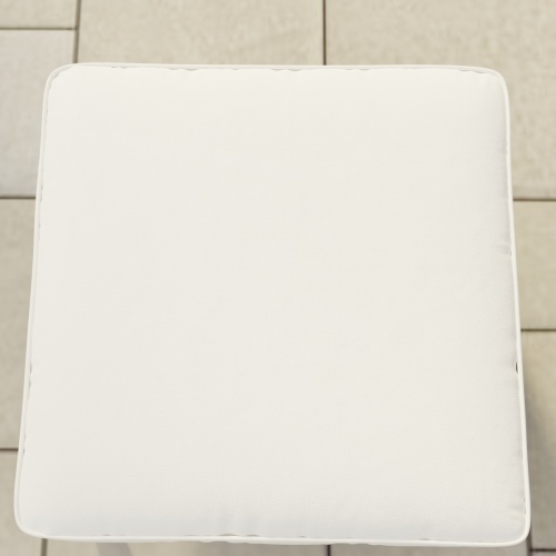 72324MTO Laguna Ottoman Cushion with Quick Dry Foam Core showing aerial top view with tiled patio