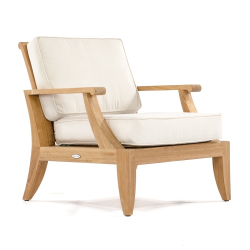 12152 laguna teak chair with cushions side angle view on white background