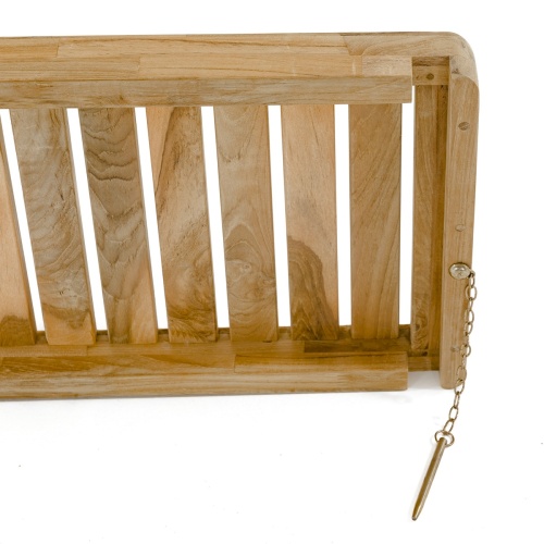 18110 teak planter bench seat panel bottom view on white background