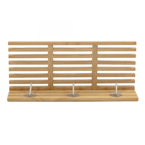 18730 Pacifica Towel Shelf bottom view hanging on wall showing hooks on white background