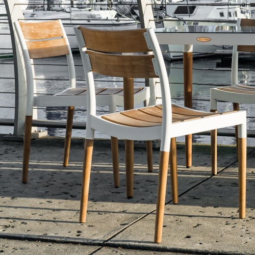 stackable aluminum teak patio furniture
