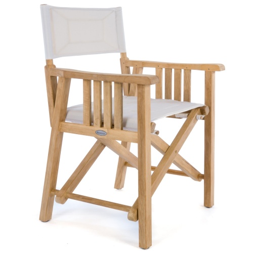 70006 Veranda teak director chair side angle view on white background