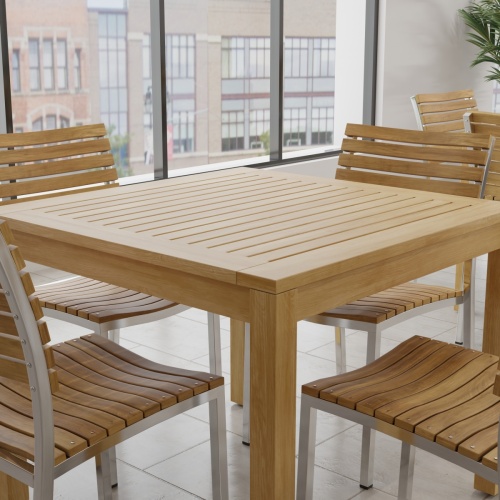70426 Vogue 5 piece Cafe Set of Bistro Teak 36
