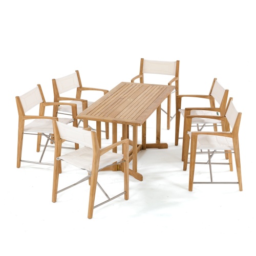 70471 Odyssey Nevis Folding Dining Set angled view on white background