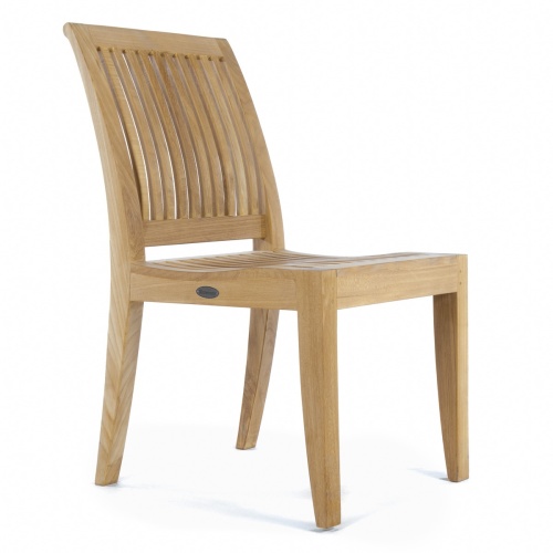 11810 Laguna Teak Side Chair angled right view on white background