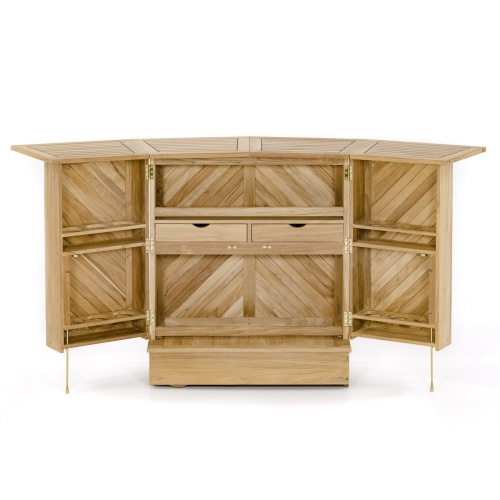 70717 Somerset Vogue Bar Set opened back view on white background