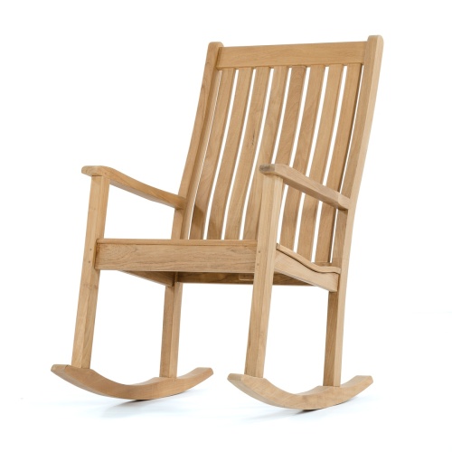 70777 veranda teak rocking chair on white background