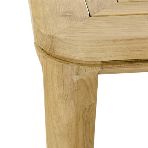 70853 Pyramid Veranda 8 foot Square Dining Table closeup of table top corner on white background