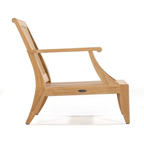 12152 laguna teak chair side view on white background