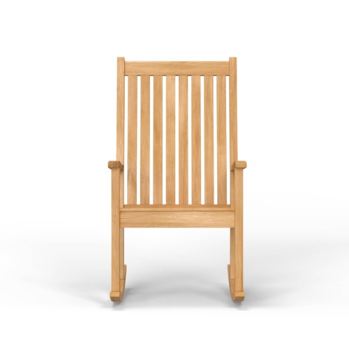 12223 Veranda Teak Rocking Chair in front view on white background
