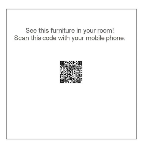 15075 Veranda 6 foot Square Table AR QR Code on white background