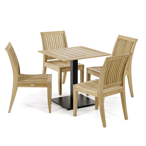 15483 Vogue 30 inch square table top showing closeup view of side corner on white background