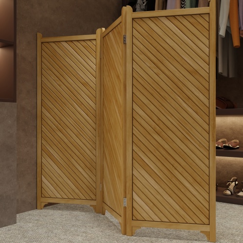 18252 Veranda Privacy Screen showing closeup view on carpet in a closet showing clothes and shoes in the background 