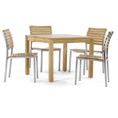 70426 Vogue 5 piece Cafe Set of Bistro Teak 36