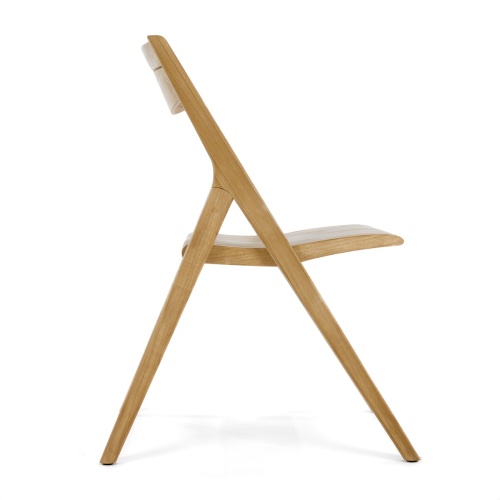 11916 Surf teak folding chair side profile on white background