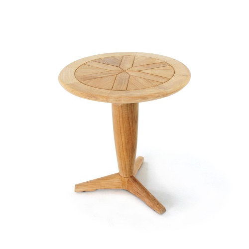 70776 aria teak side table angled view on white background